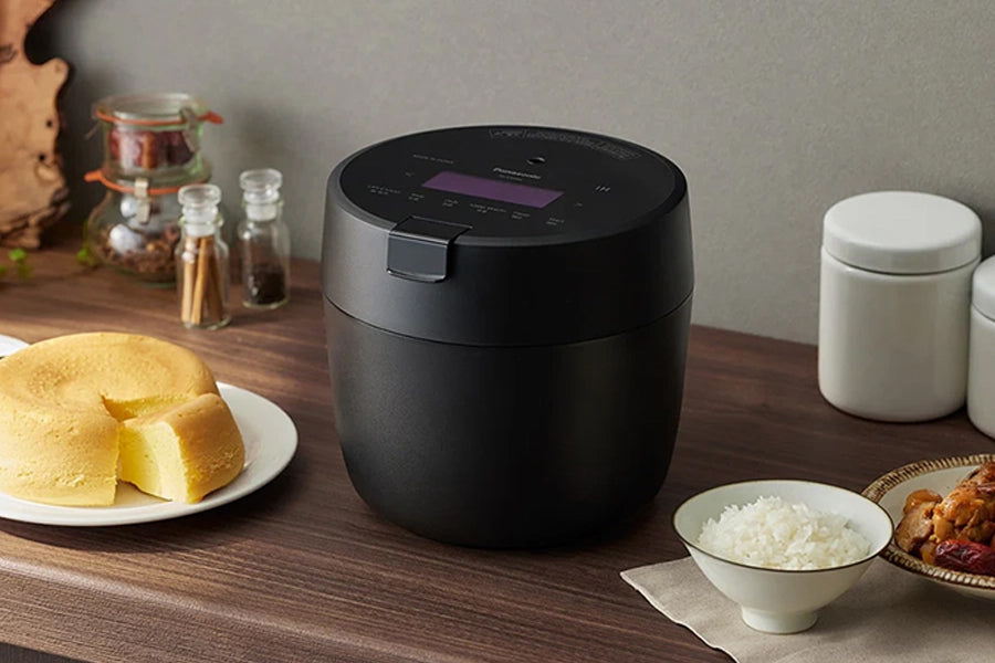 Japanese rice cooker on a kitchen counter - Zojirushi, Tiger and Panasonic UK guide