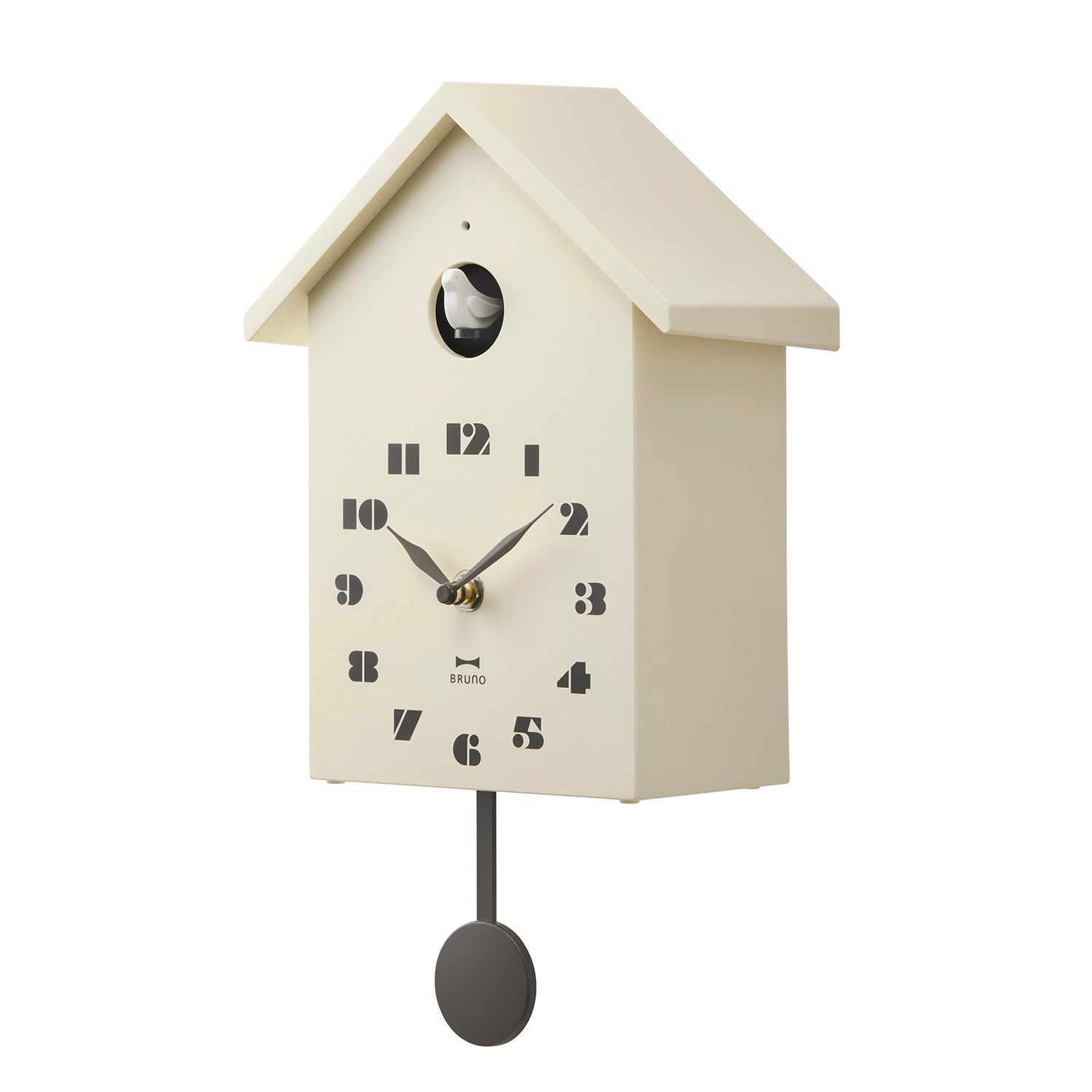 BRUNO Bird House Clock - Ivory BCW047-IV