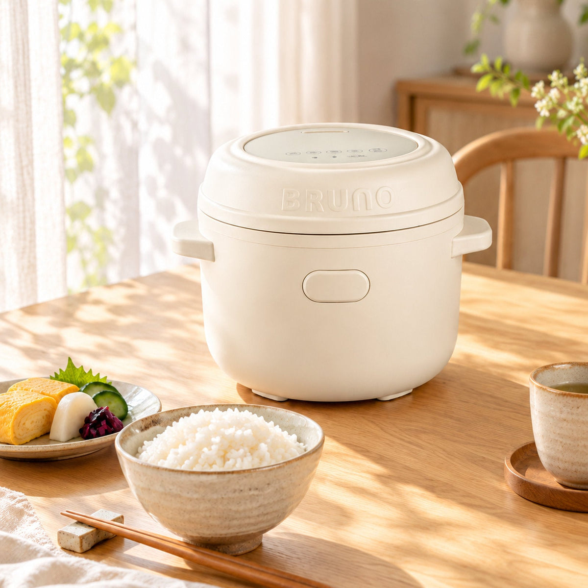 BRUNO Titanium Micro-Pressure Mini Rice Cooker | BZK-FB01HK-TI-IV (0.5L)