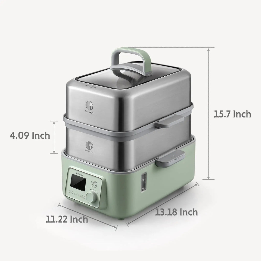BUYDEEM Food Steamer Set - Green BD-G564 + Steaming Rack