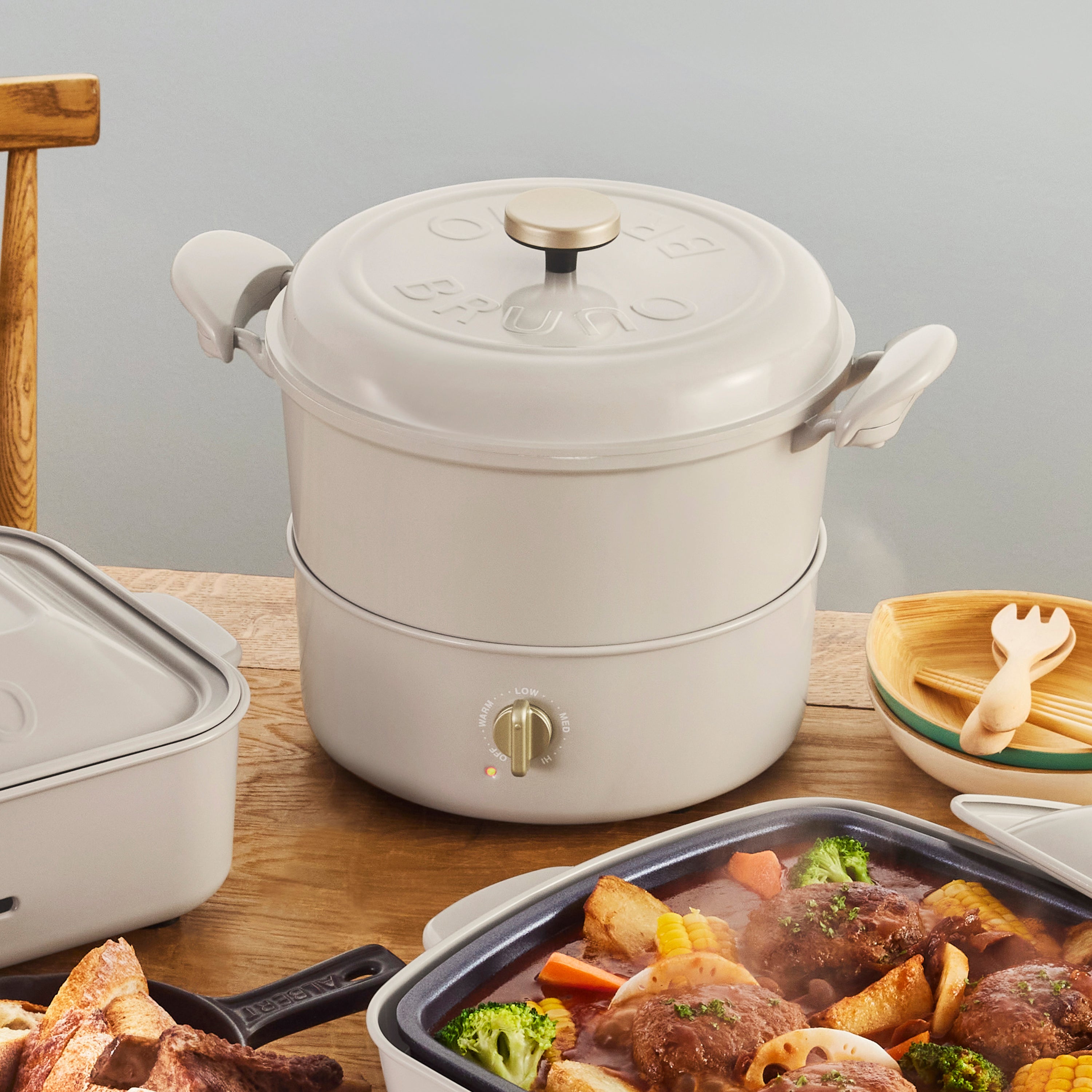 BRUNO Multi Grill Pot - Ash Glaze