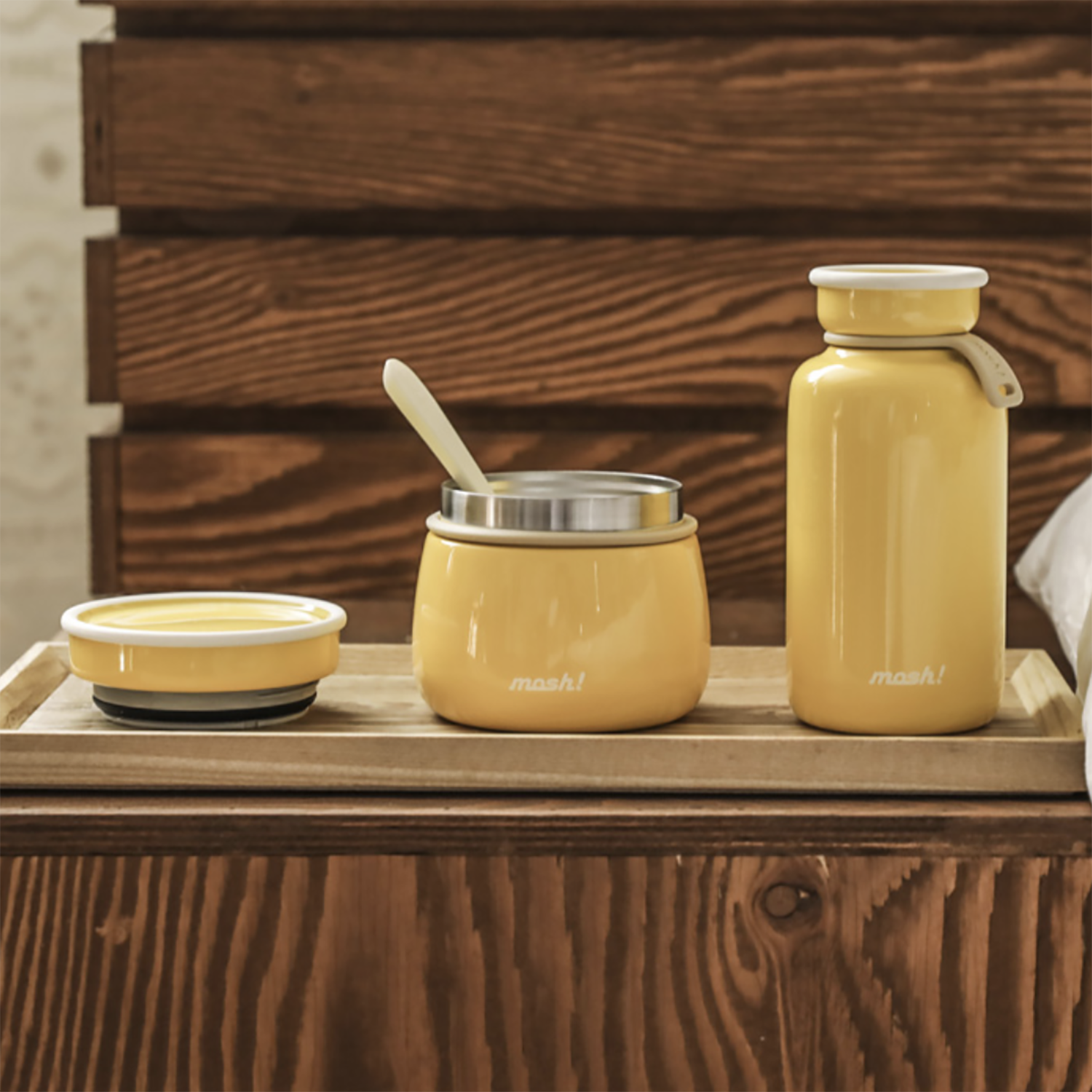 mosh! Latte Stainless Steel Bottle 450ml|DS-DMLB450