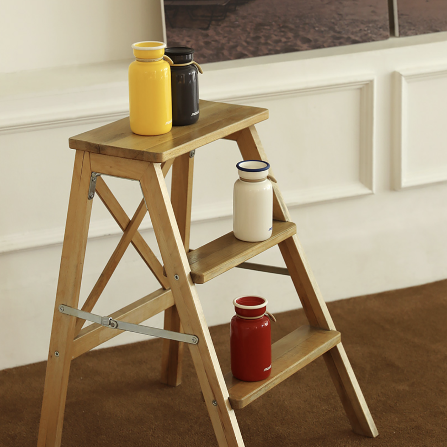 mosh! Latte Stainless Steel Bottle 450ml|DS-DMLB450