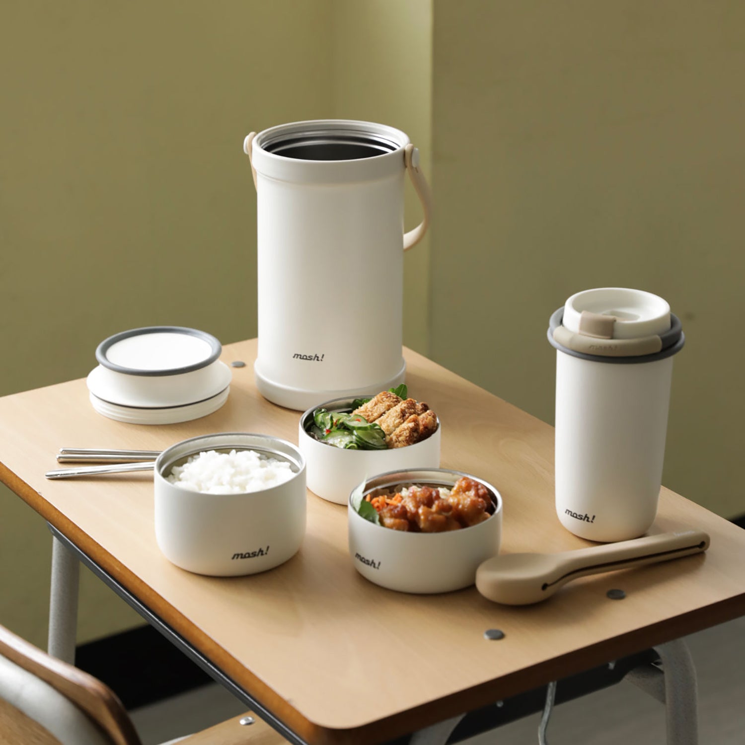 mosh! Lunch Jar 1.8L Set|DS-DMLJ1.8