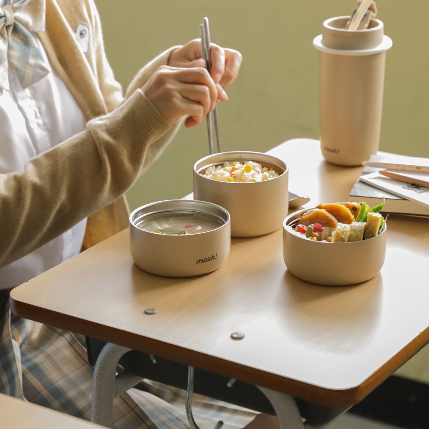 mosh! Lunch Jar 1.8L Set|DS-DMLJ1.8