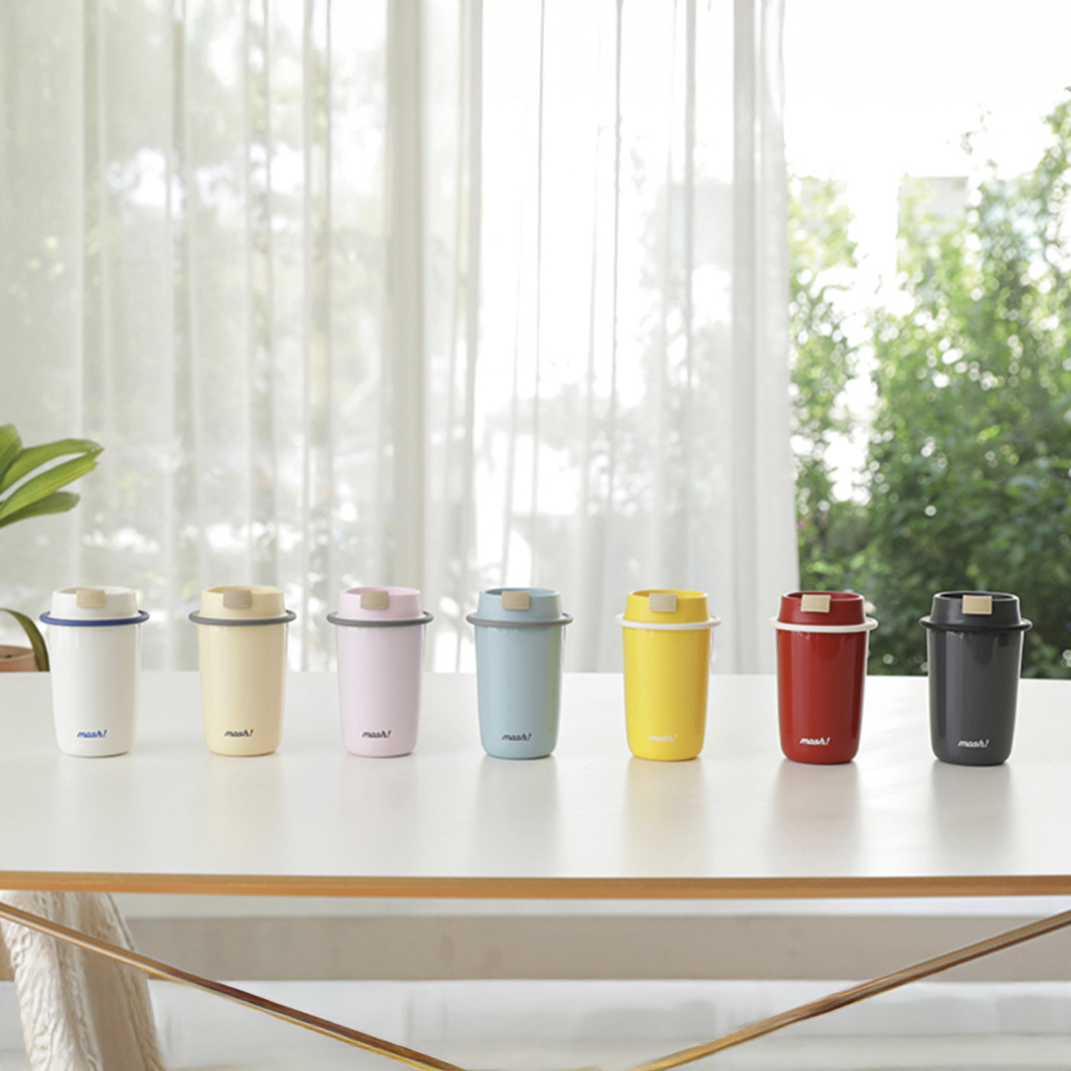 mosh! Latte Stainless Steel Straw Bottle 480ml|DS-DMLS480