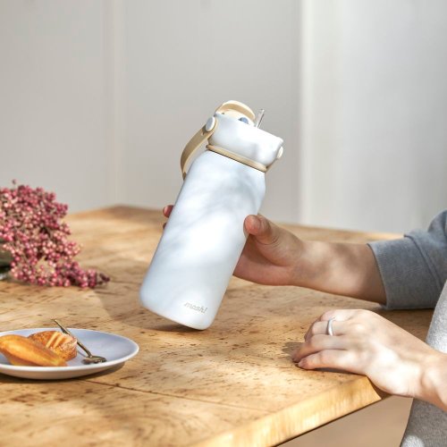 mosh! Stainless Steel Straw Thermal Bottle 630ml|DS-DMNB630