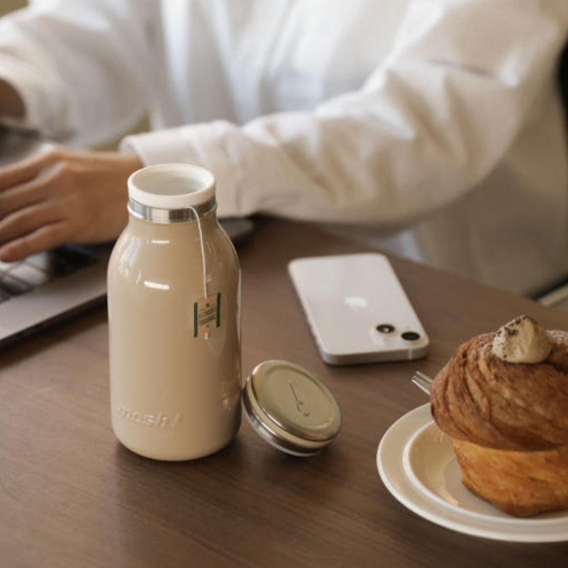 mosh! Stainless Steel Milk Bottle 380ml|DS-DMNMB380