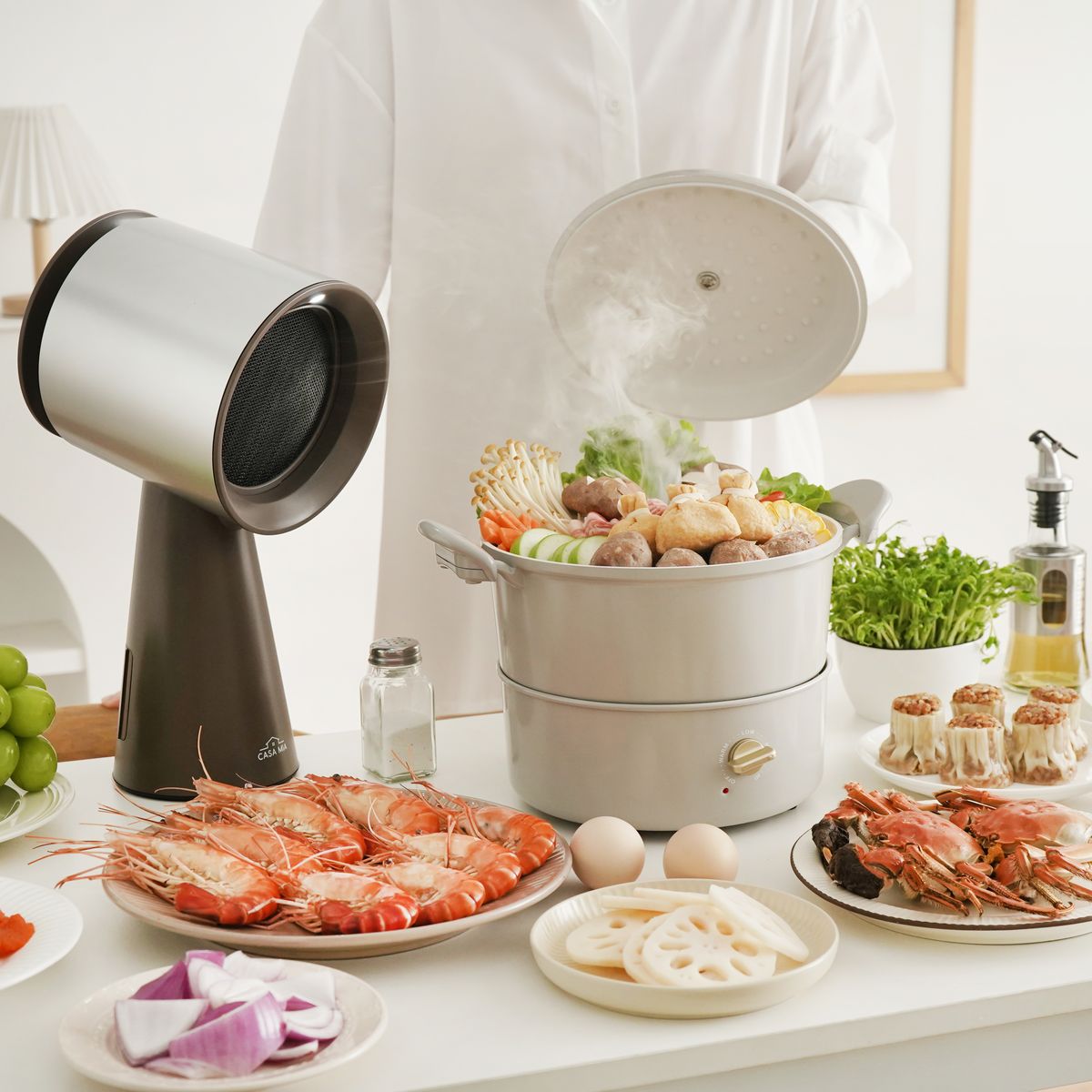 Casa Mia Portable Range Hood 2nd Gen (Rechargeable Model) - Metallic Gray