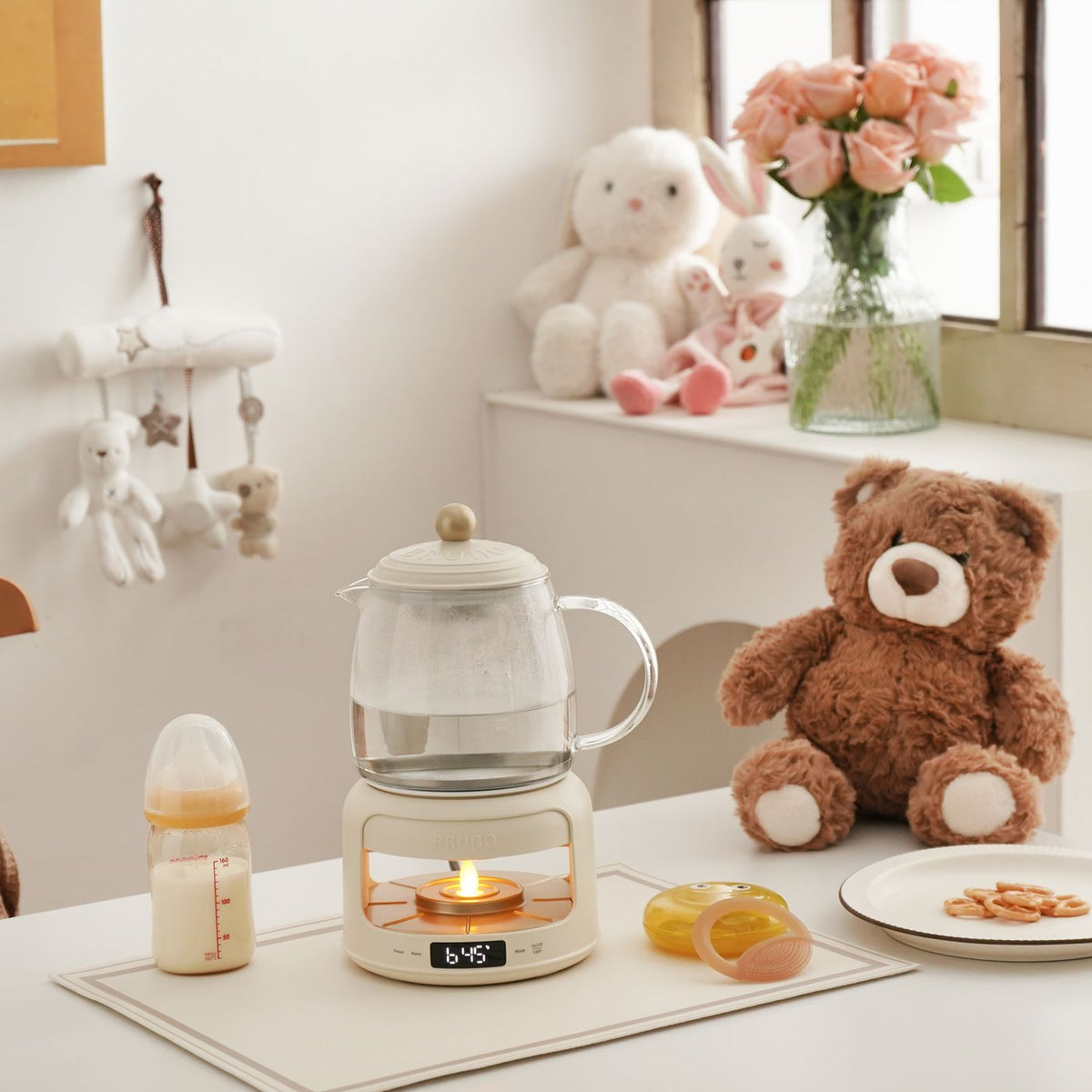 BRUNO Multifunction Candlelight Floral Tea Kettle | BZK-YSH03HK