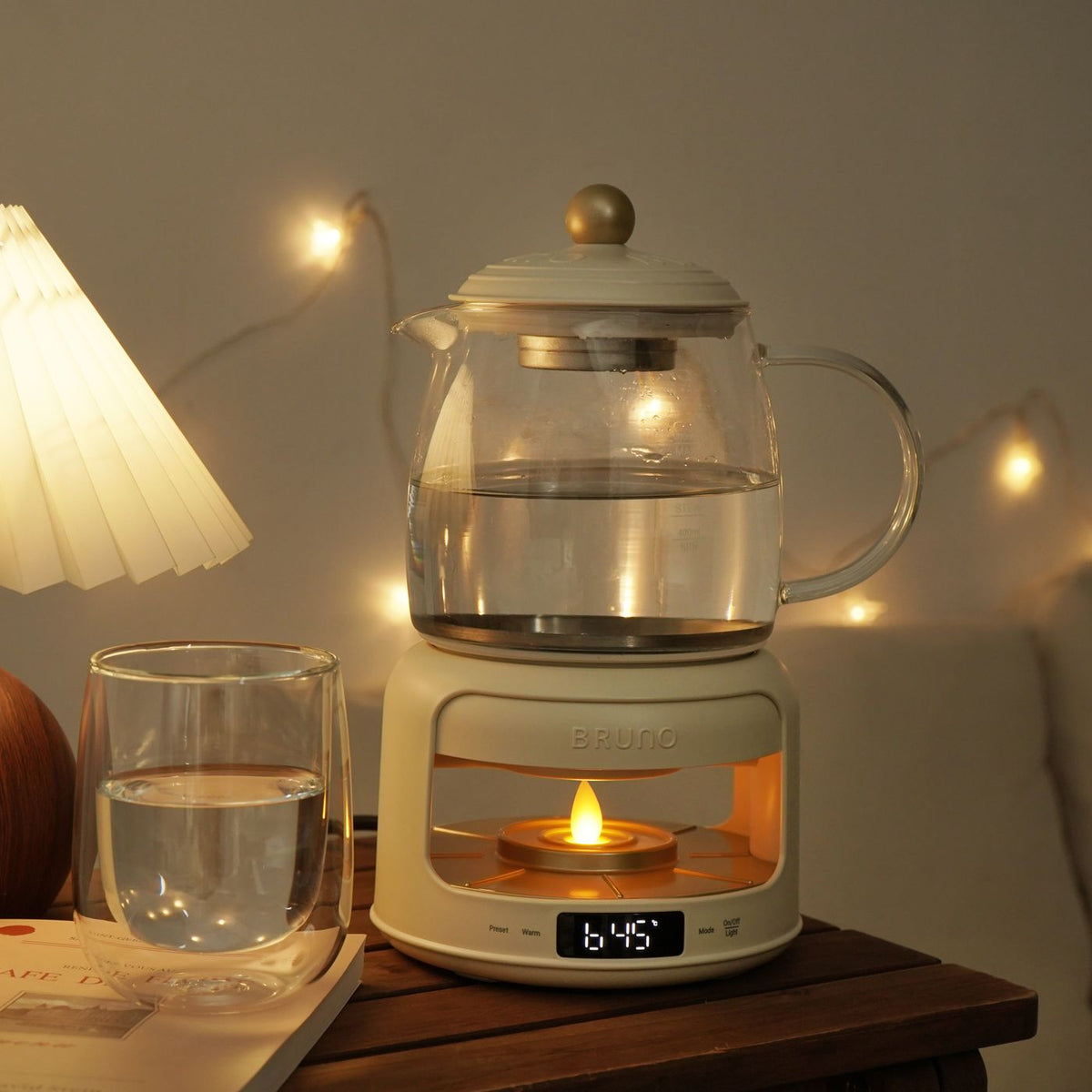 BRUNO Multifunction Candlelight Floral Tea Kettle | BZK-YSH03HK