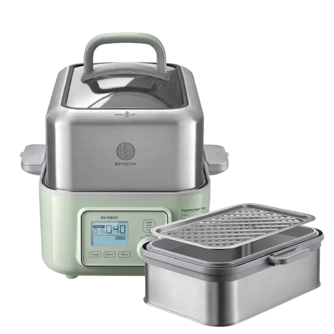 BUYDEEM Food Steamer Set - Green BD-G564 + Steaming Rack