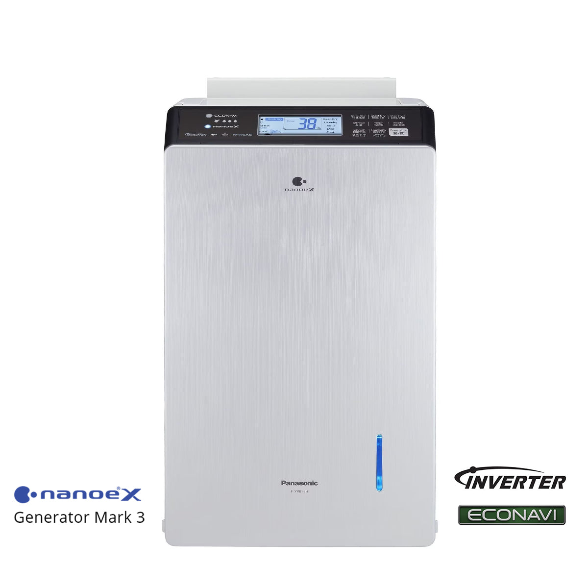 Panasonic Inverter Dehumidifier | F-YVB38H (23.6L) (220V UK Version)