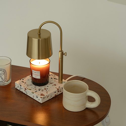 HOOOME Adjustable Terrazzo Candle Warmer - Gold HM-009G-HK
