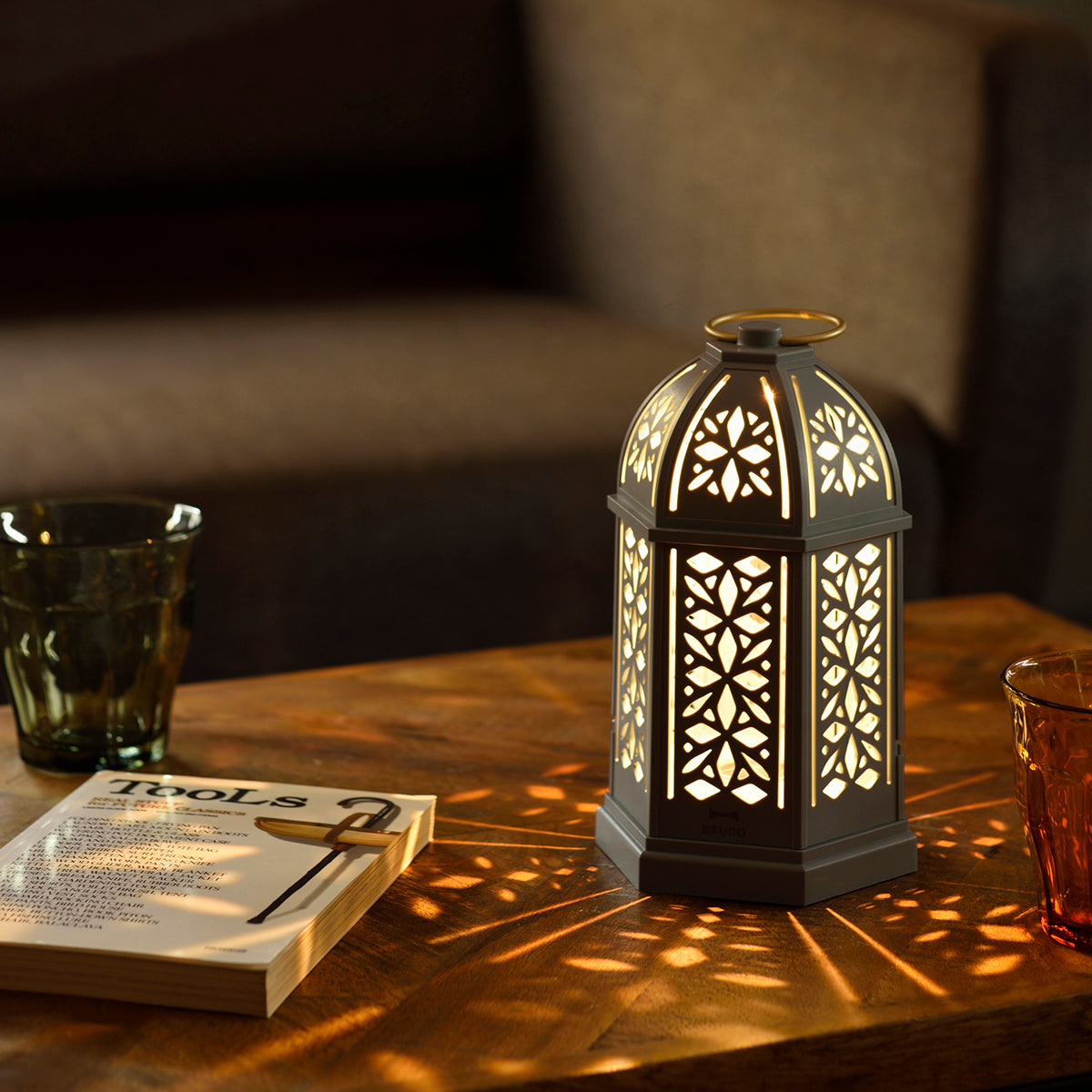 BRUNO LED Silhouette Lantern - Ivory