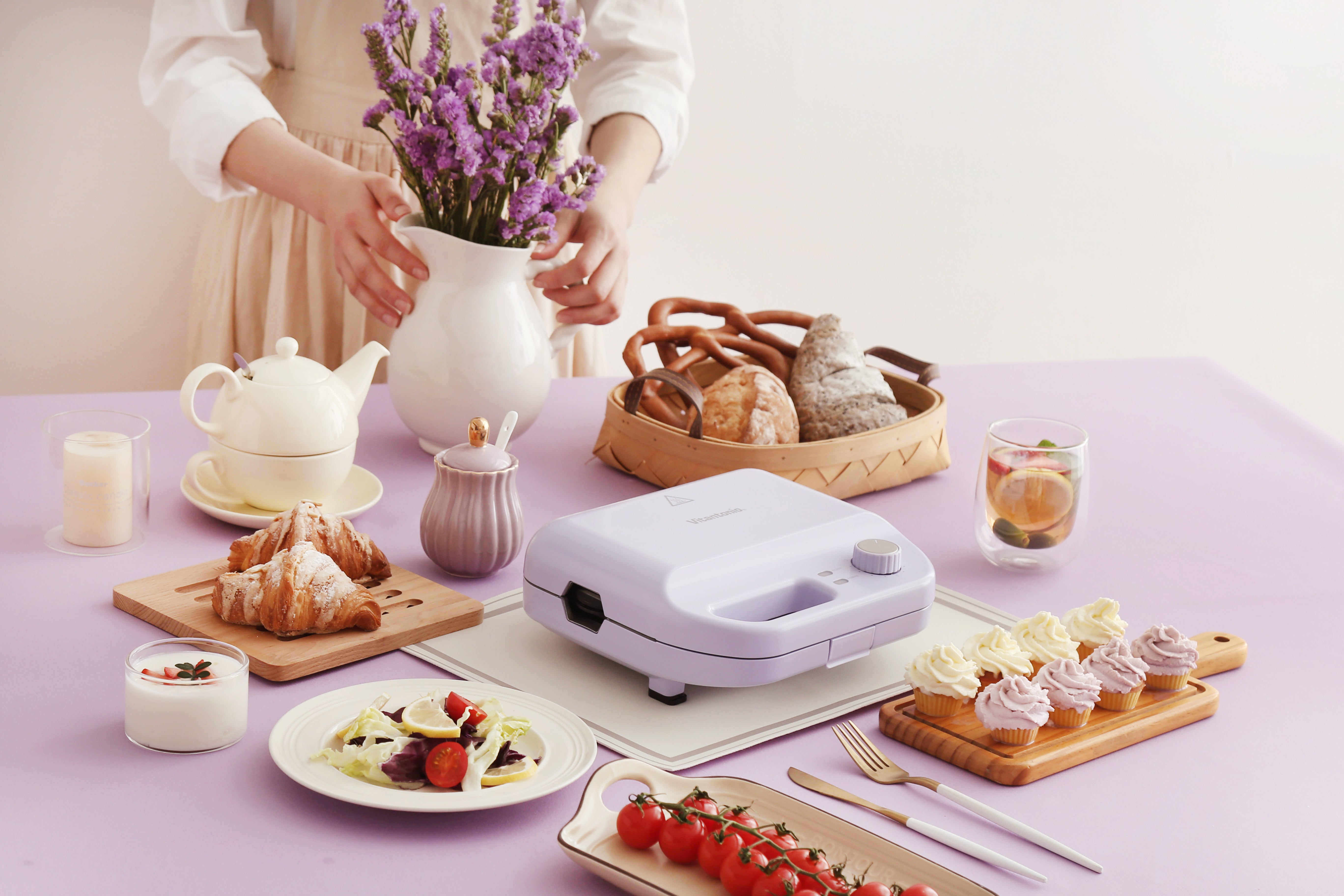 Vitantonio Waffle & Hot Sand Maker - Lavender