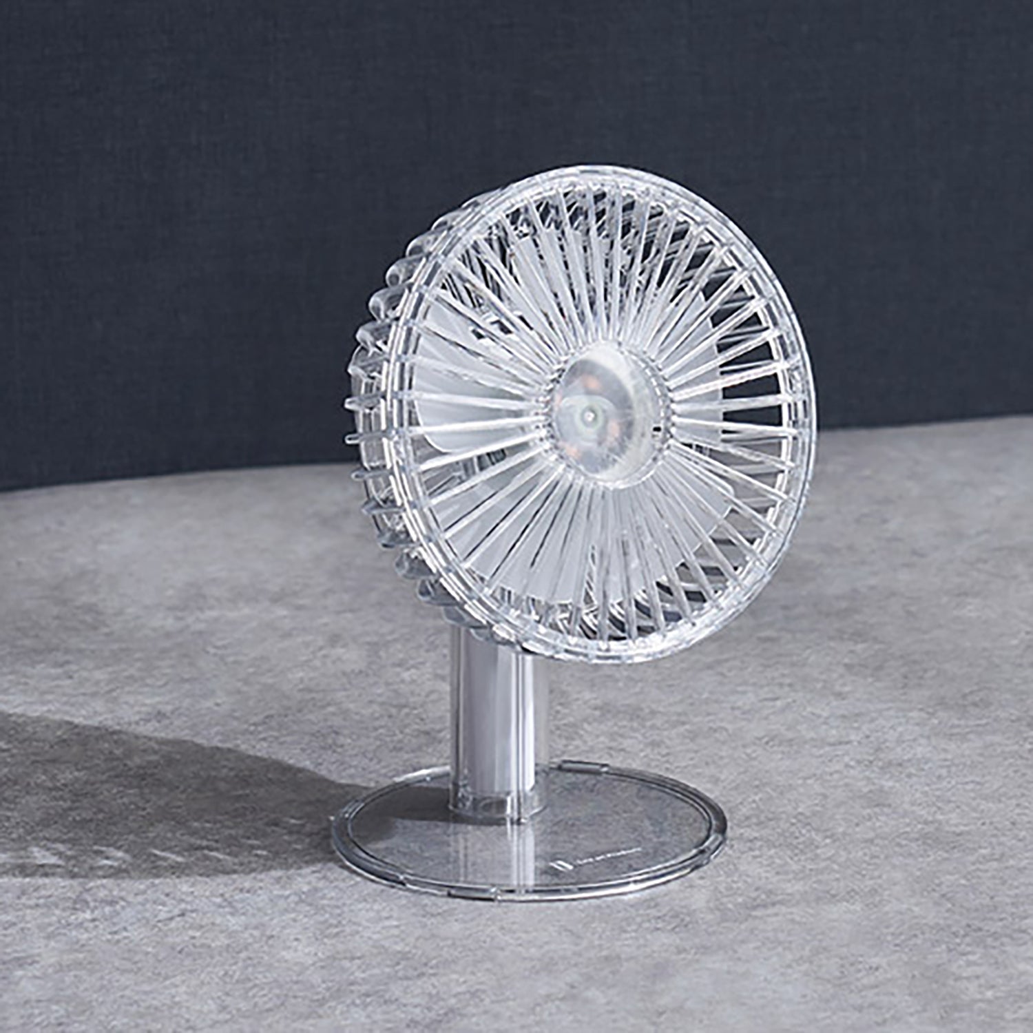 Life on Products Clear Desk Fan with Swing | LO-LCAF029