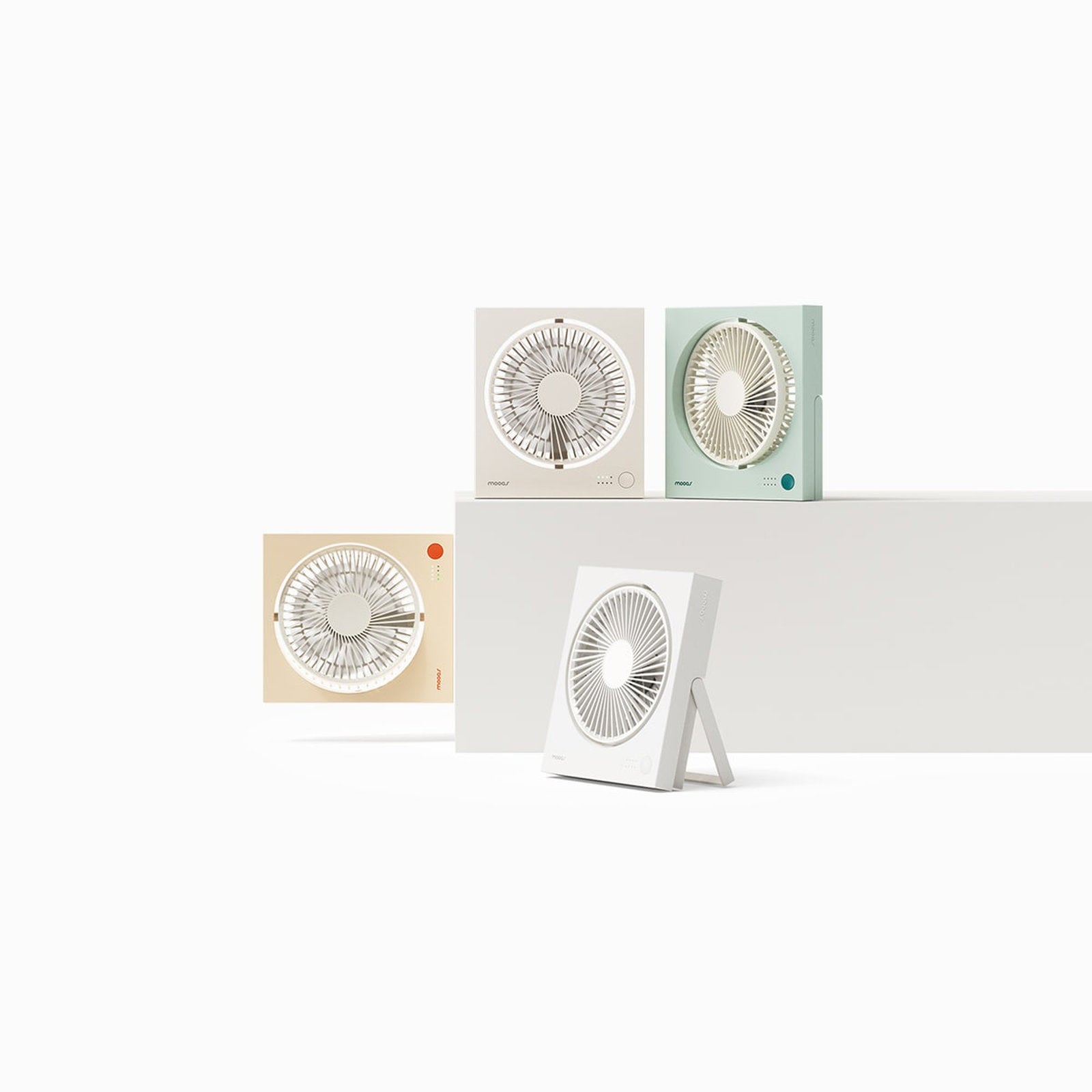 mooas Magnetic Square Cordless Desktop Fan | MF-D2
