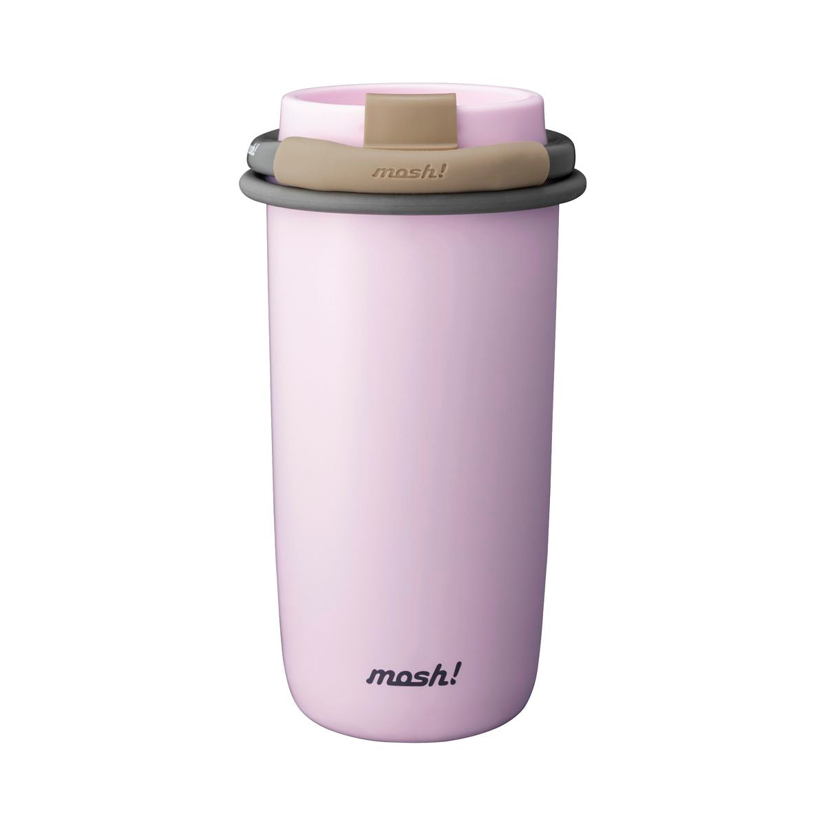 mosh! Latte Stainless Steel Straw Bottle 480ml|DS-DMLS480