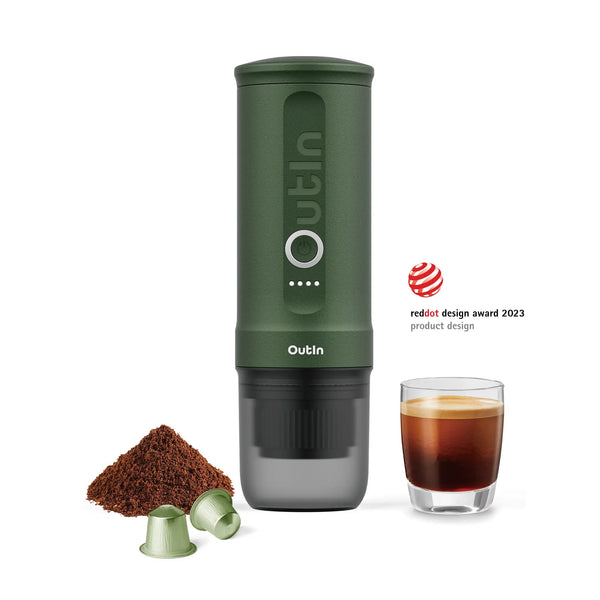 Outin Nano Portable Espresso Machine (Forest Green) (Preorder: Late April)