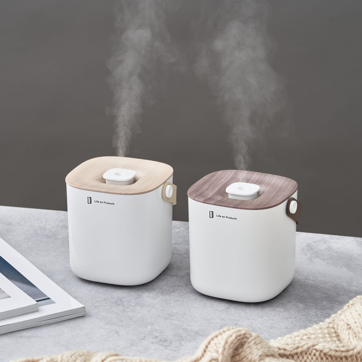 Life on Products Rechargeable Wooden Box Humidifier 650ml | LCAHF014