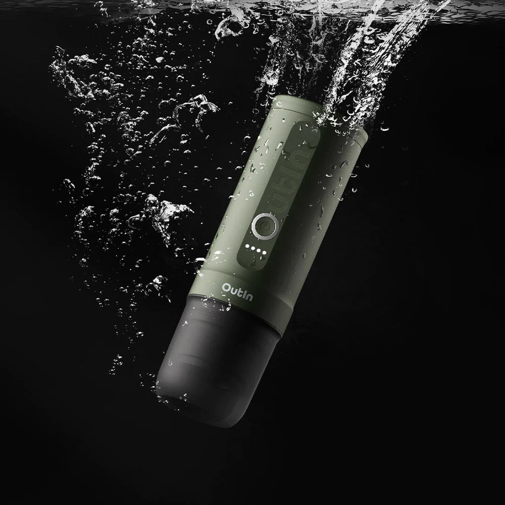 Outin Nano Portable Espresso Machine + Protective Case (Blue)