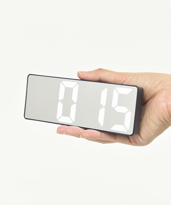 BRUNO LED Mirror Clock - Navy