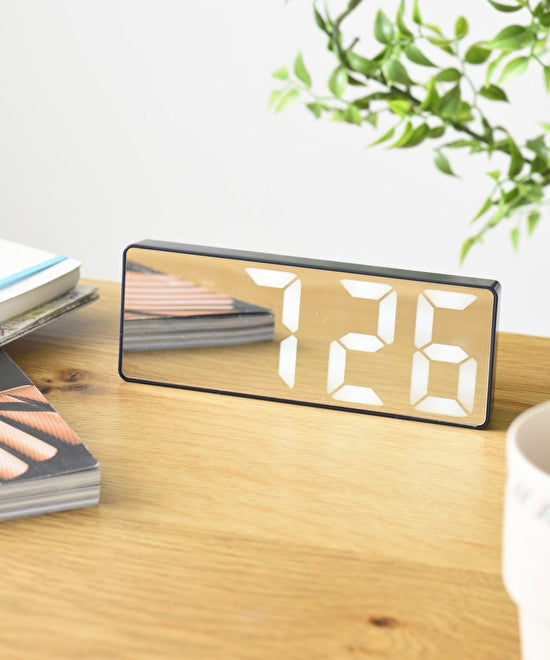 BRUNO LED Mirror Clock - Navy