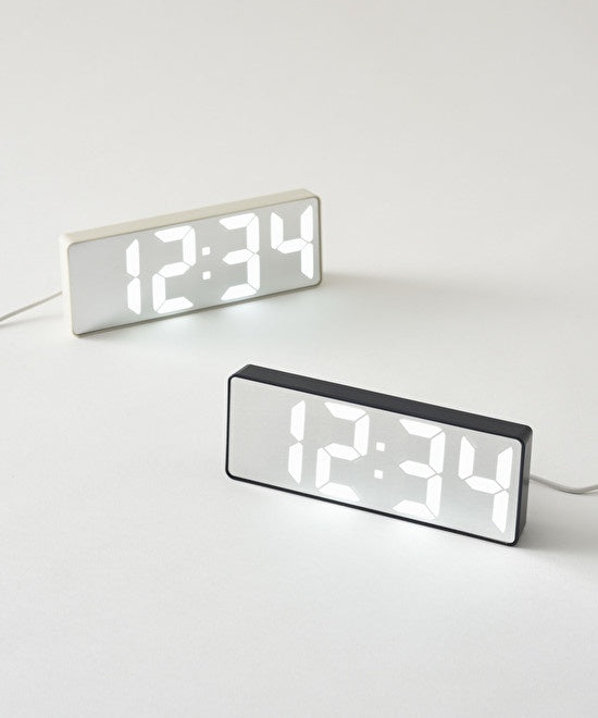 BRUNO LED Mirror Clock - Ivory