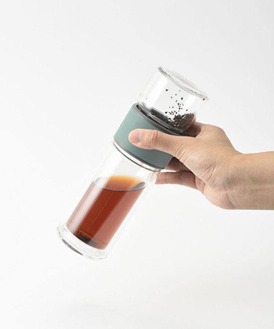 BRUNO Glass Tea Bottle - Pink (Preorder: Mid-April 2021) - happycooking uk