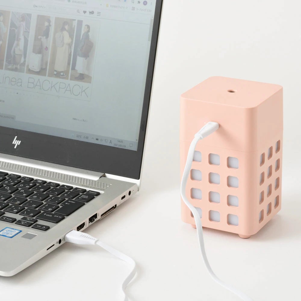 BRUNO USB Humidifier Cube Mist - Pink