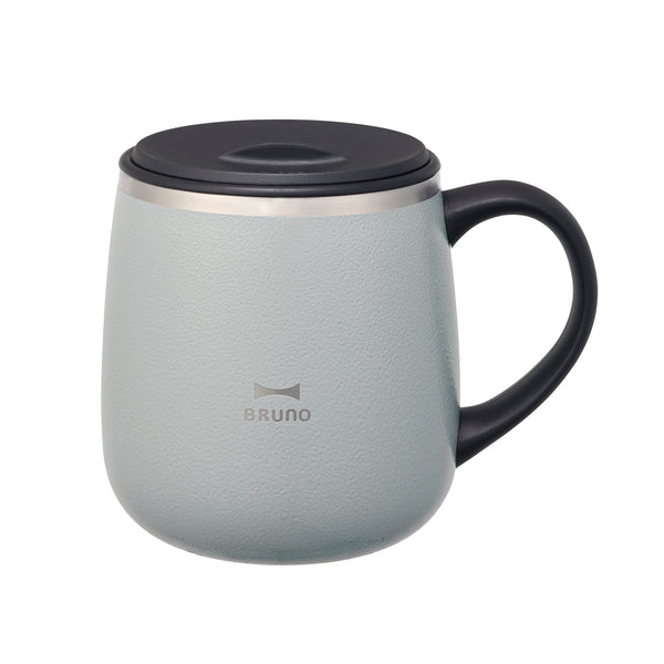 BRUNO Lid Stainless Mug Short - Blue Gray