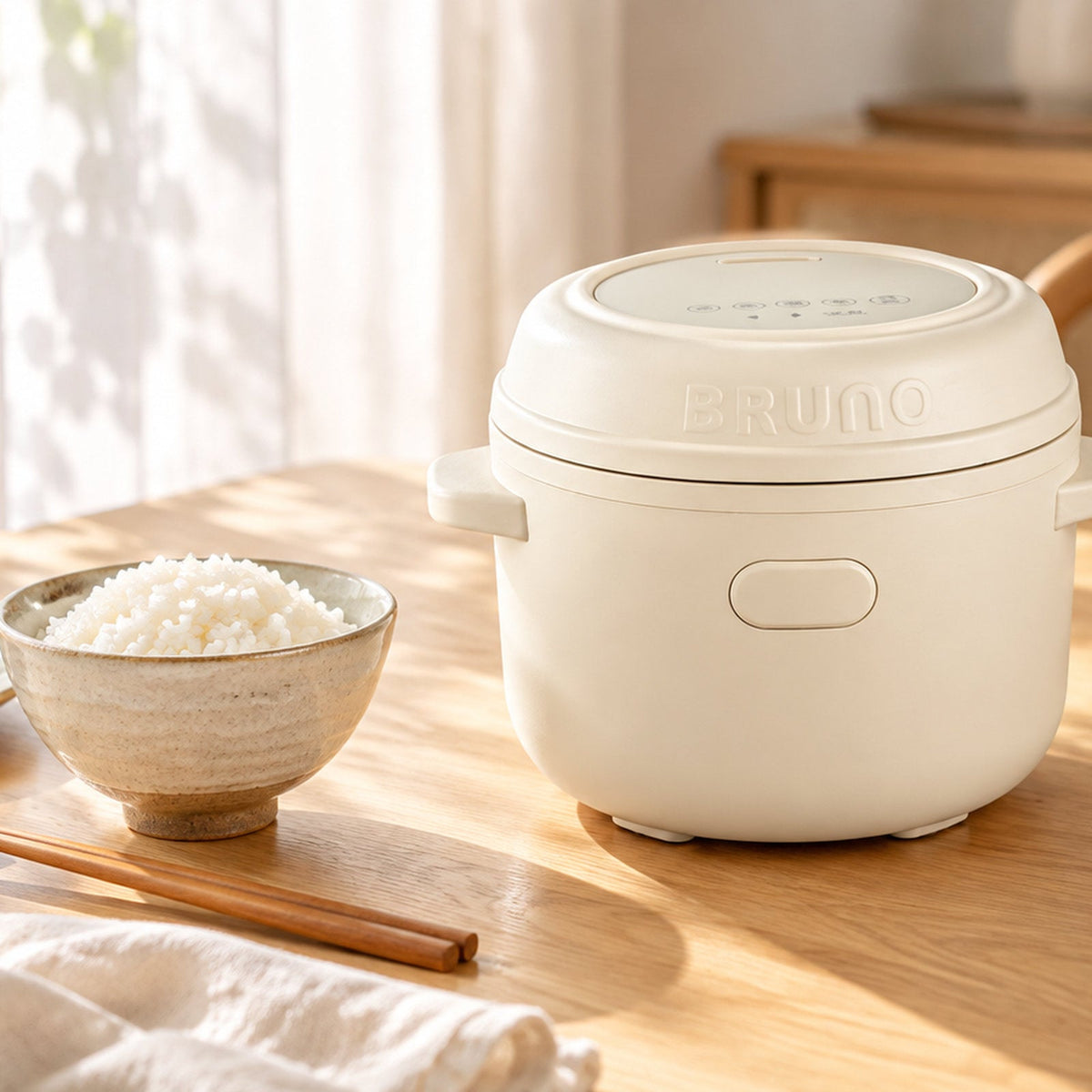 BRUNO Titanium Micro-Pressure Mini Rice Cooker | BZK-FB01HK-TI-IV (0.5L)