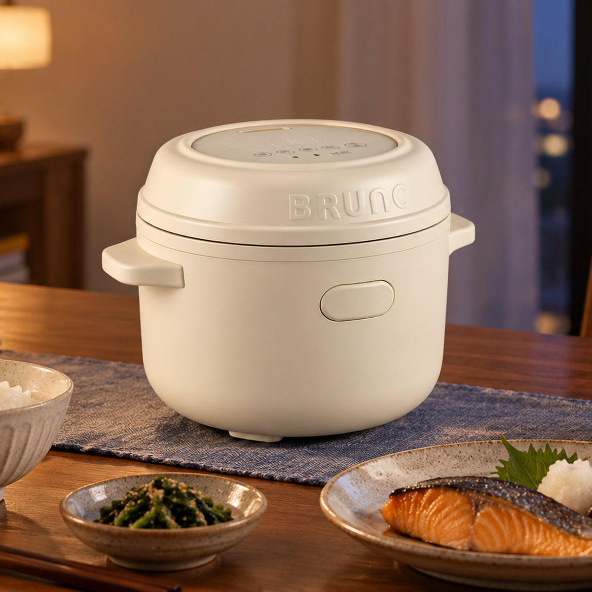 BRUNO Titanium Micro-Pressure Mini Rice Cooker | BZK-FB01HK-TI-IV (0.5L)