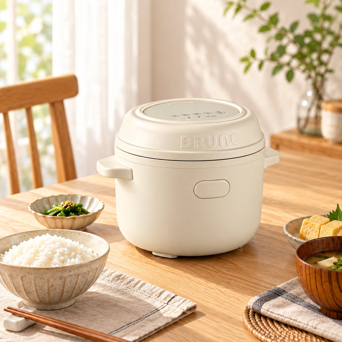 BRUNO Titanium Micro-Pressure Mini Rice Cooker | BZK-FB01HK-TI-IV (0.5L)