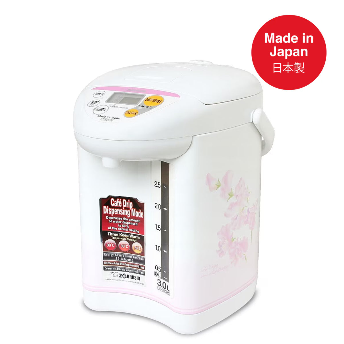 Zojirushi Electric Thermos Pot | CD‑JUQ30 Micom Series (3.0L