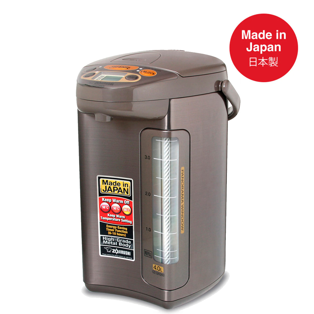 Zojirushi Electric Thermos Pot | CD‑QAQ40‑TA Micom Series (4.0L)