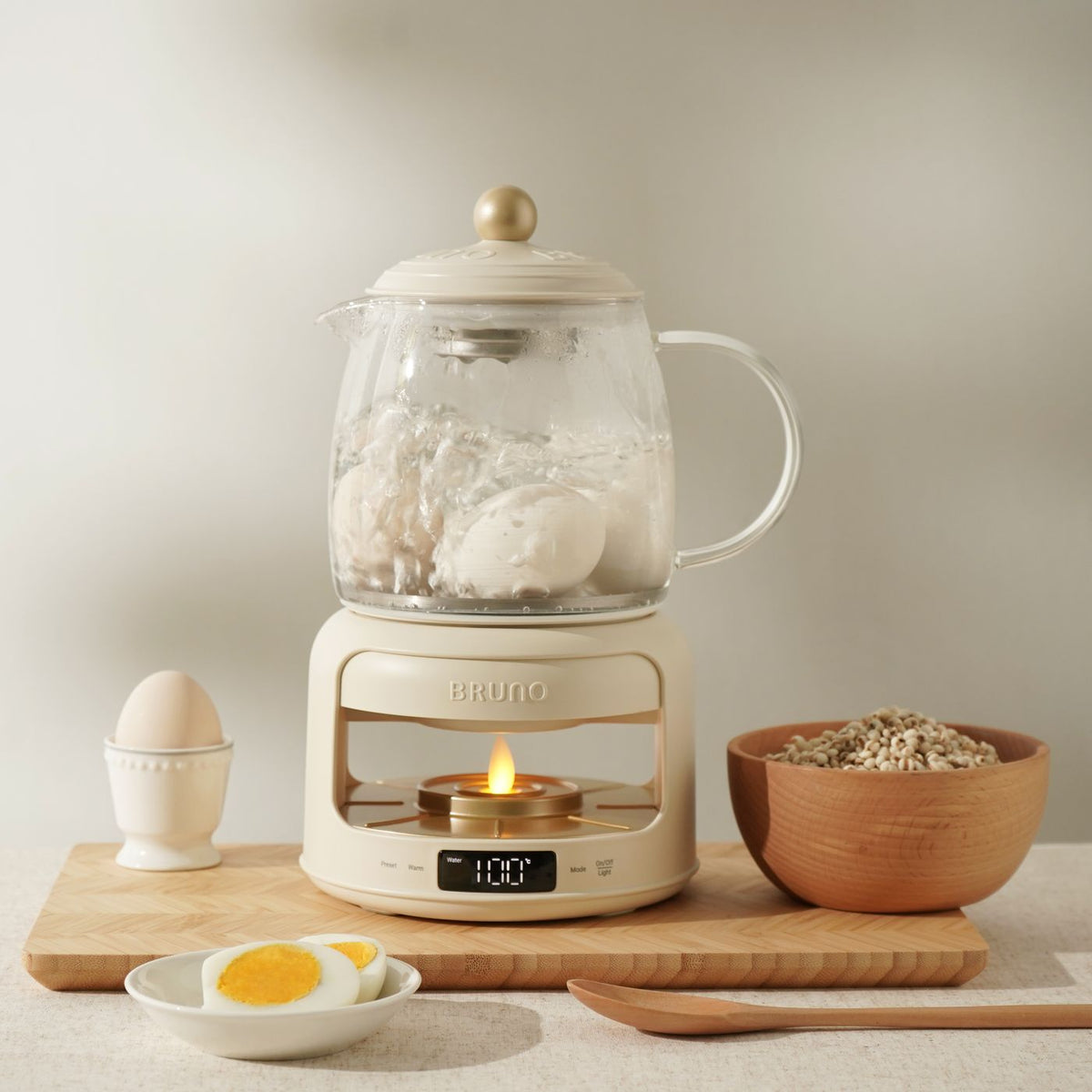 BRUNO Multifunction Candlelight Floral Tea Kettle | BZK-YSH03HK