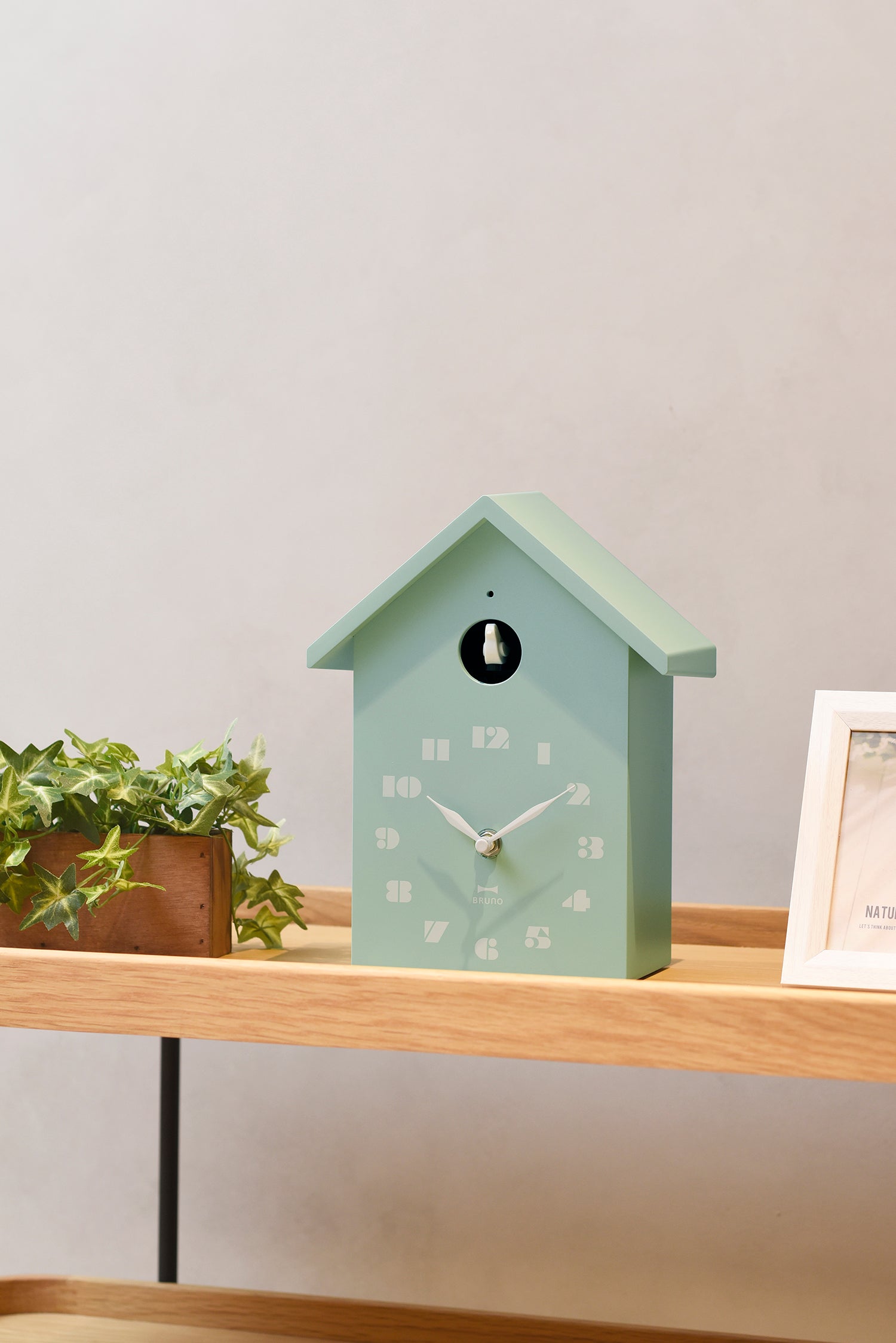 BRUNO Bird House Clock BCW047 - Mint Green | Hourly Birdsong