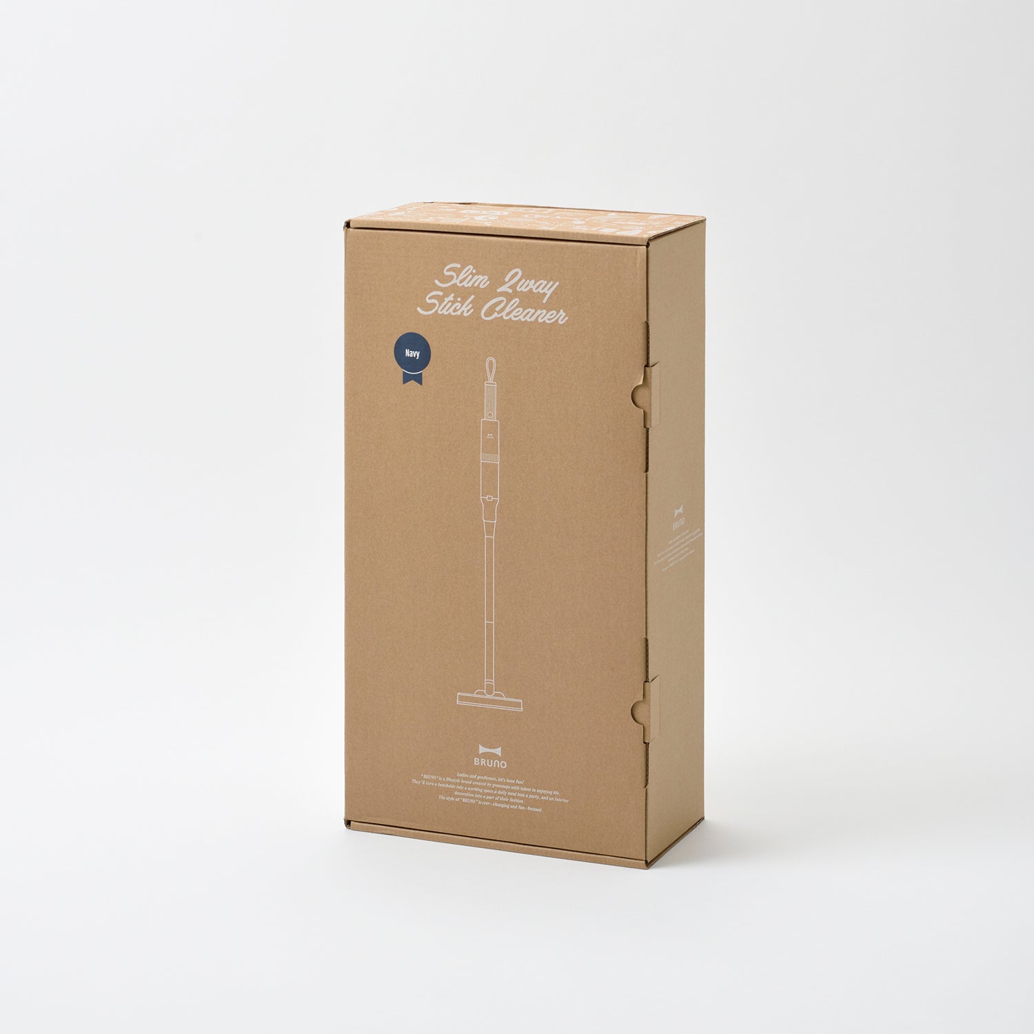 【新品未使用】BRUNO Slim 2way Stick Cleanerネイビー BRUNO Slim 2WAY Stick Cleaner | BOE124 (220V UK Version)