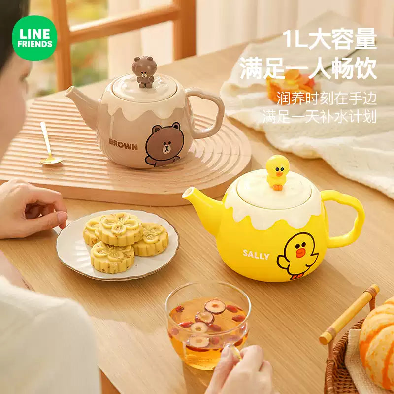 LINE FRIENDS Ceramic Tea Pot + Cup (Set1)