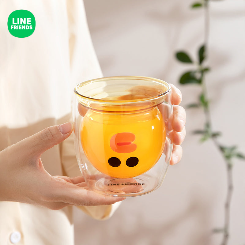 LINE FRIENDS Double-Walled Glass Water Cup