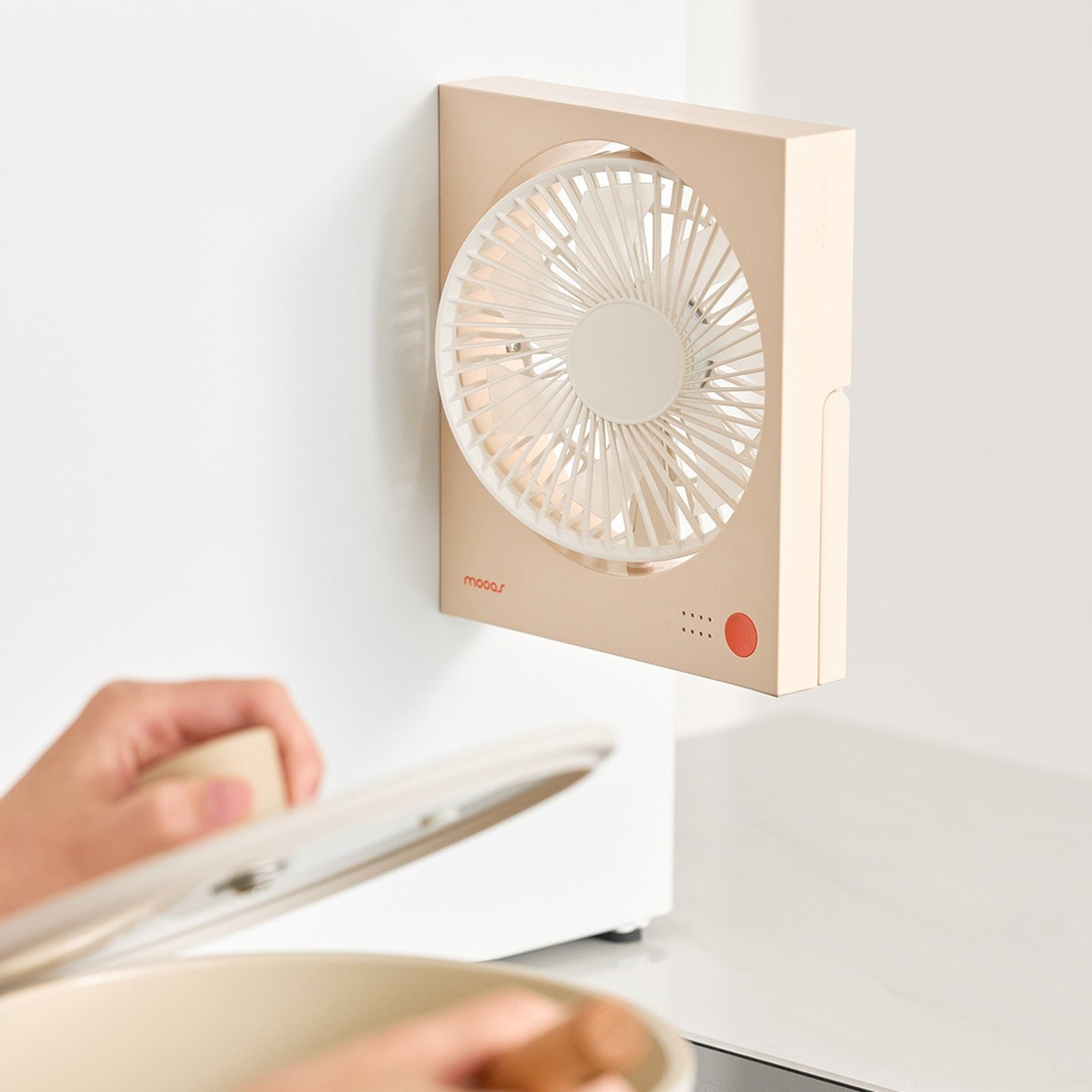 mooas Magnetic Square Cordless Desktop Fan | MF-D2