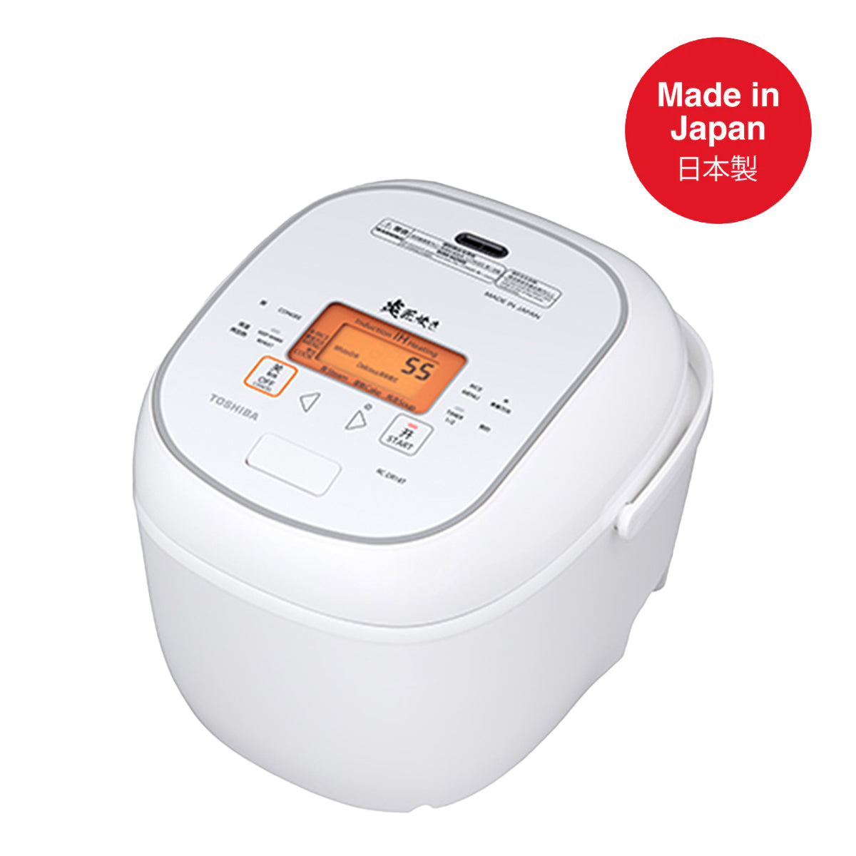 Toshiba RC-DR10T 3D induction heating rice cooker, 1.0L, white, made in Japan