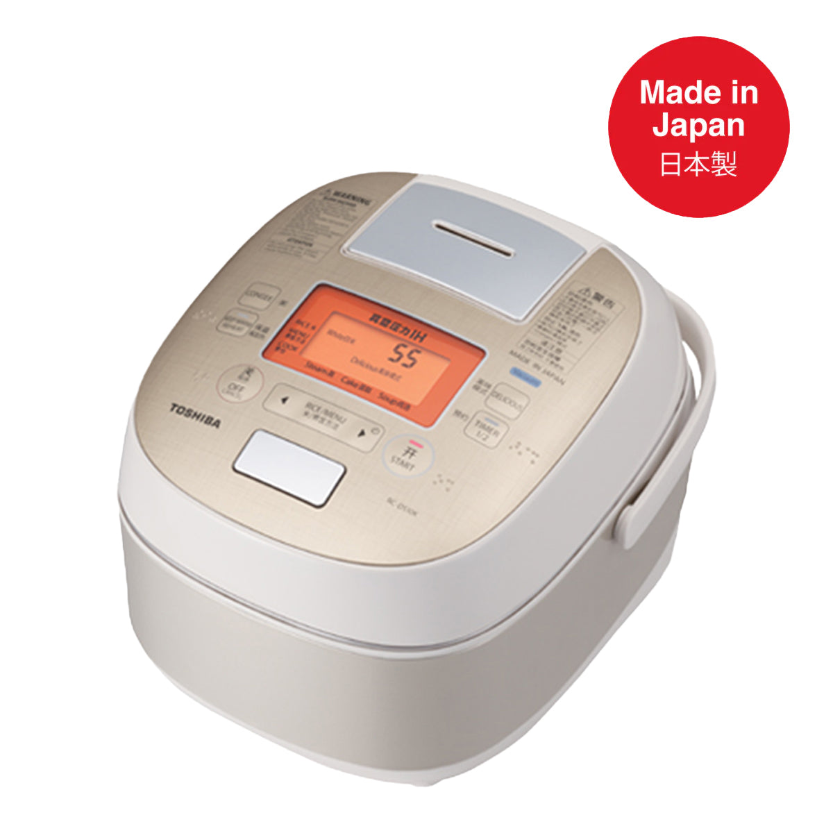 Toshiba RC-DS10K vacuum pressure IH rice cooker, 1.0L, gold, made in Japan