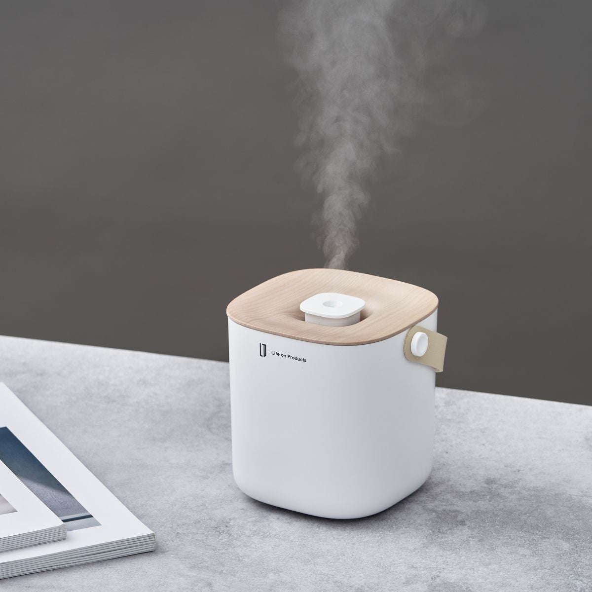 Life on Products Rechargeable Wooden Box Humidifier 650ml | LCAHF014
