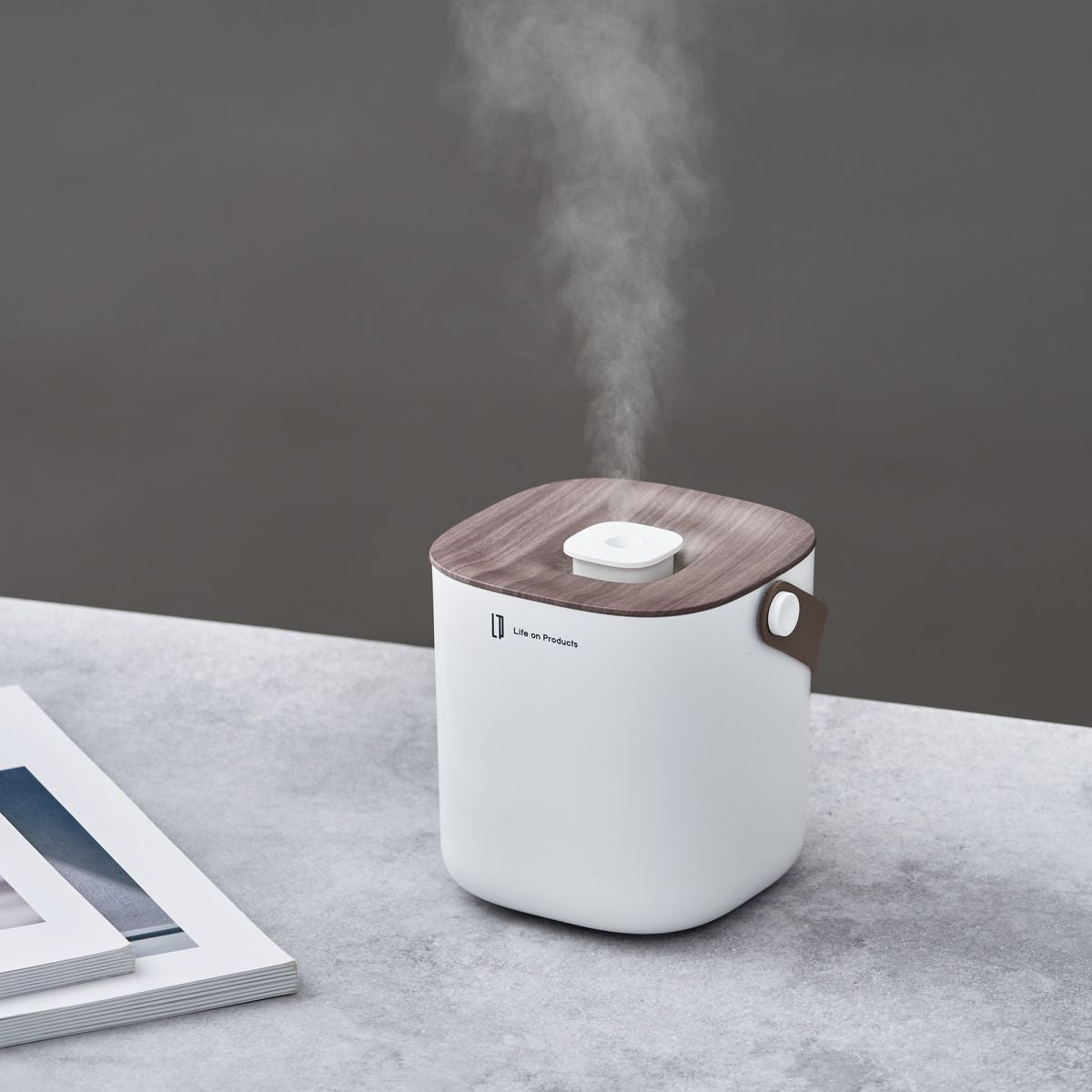 Life on Products Rechargeable Wooden Box Humidifier 650ml | LCAHF014