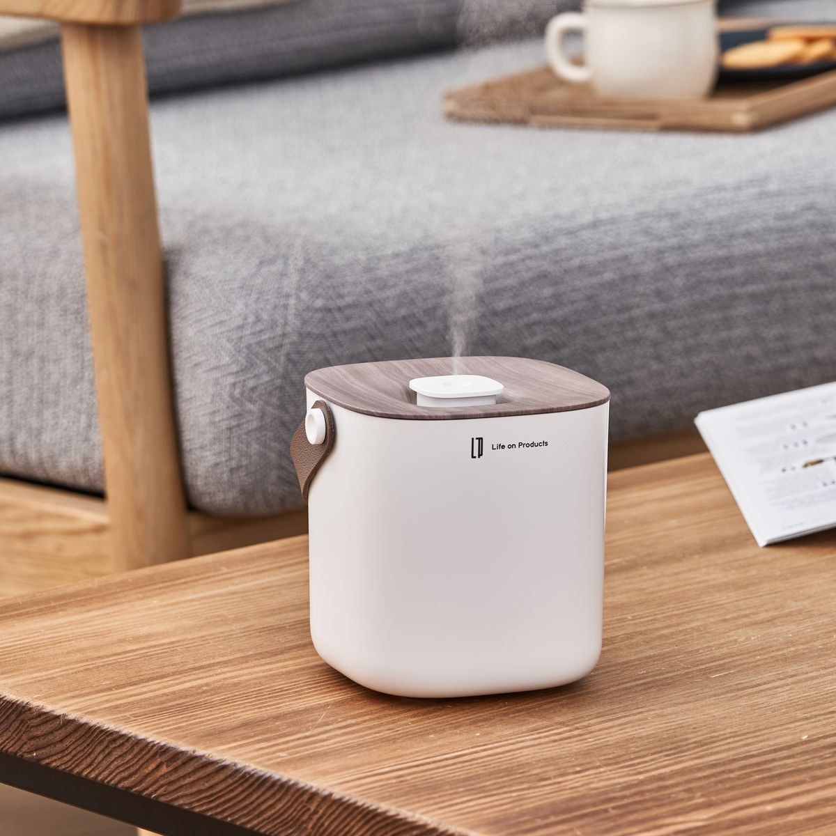 Life on Products Rechargeable Wooden Box Humidifier 650ml | LCAHF014