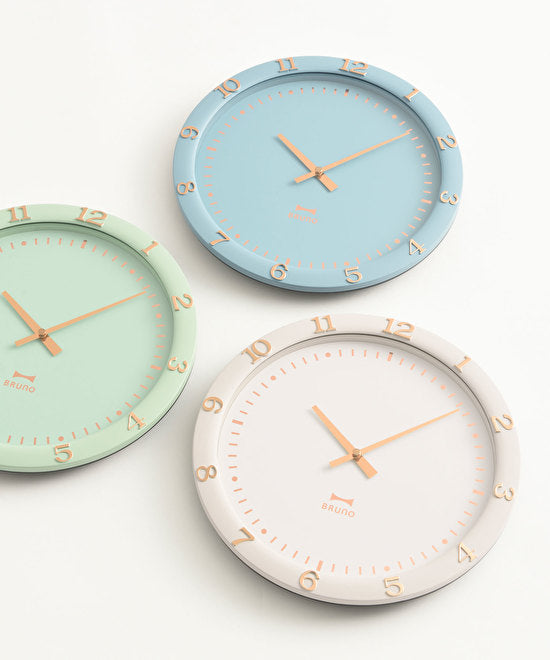 BRUNO Pastel Wall Clock - Blue Green