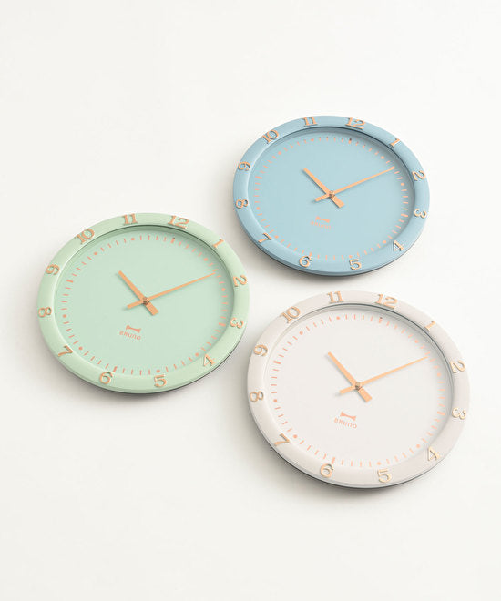 BRUNO Pastel Wall Clock - Blue Green
